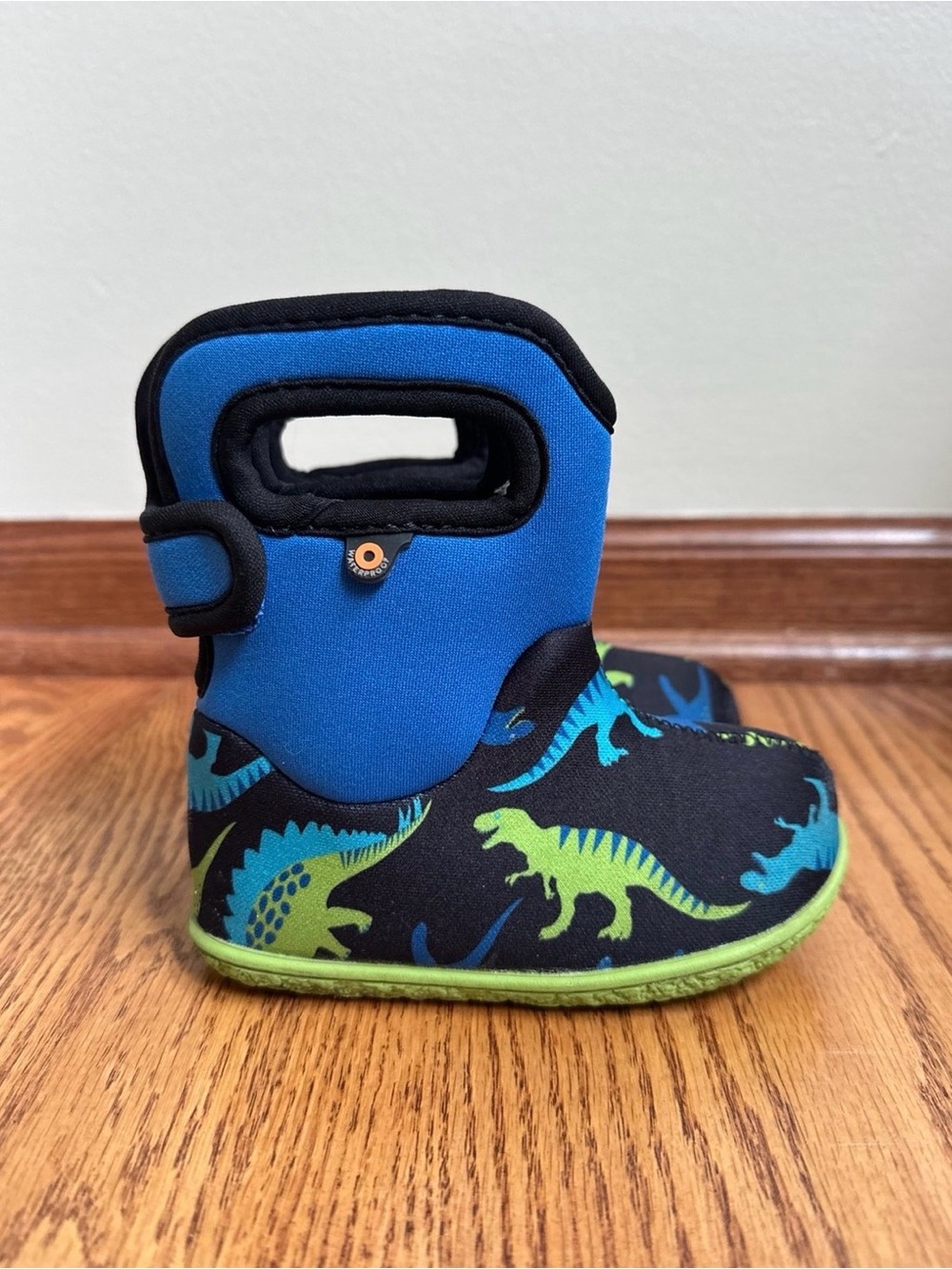 Baby Bogs Waterproof Boots Boys 6 Dinos blue/black/green